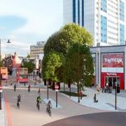 An artist's impression of a pedestrianised town centre following the removal of the one-way system (photo: Wandsworth Council)