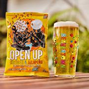 The free 'Open Up' crisps aim to spark conversations around mental health